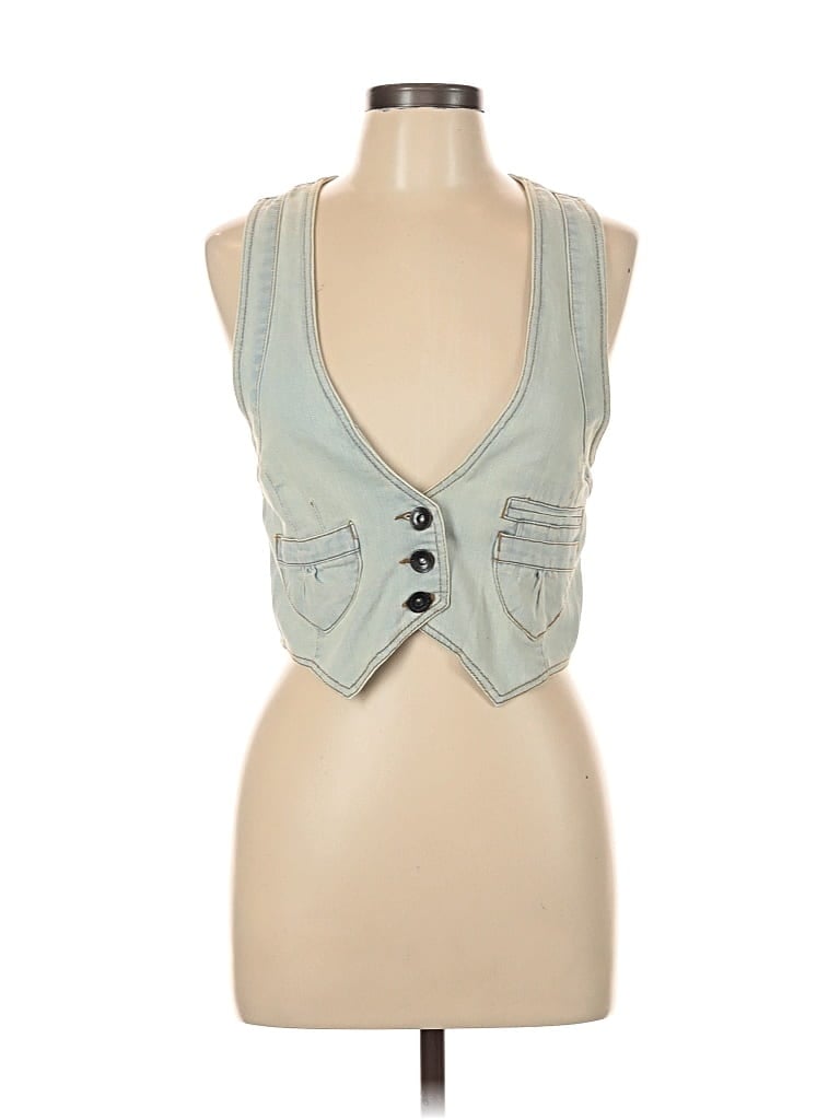 Pre-owned Highway Jeans Denim Vest In Green