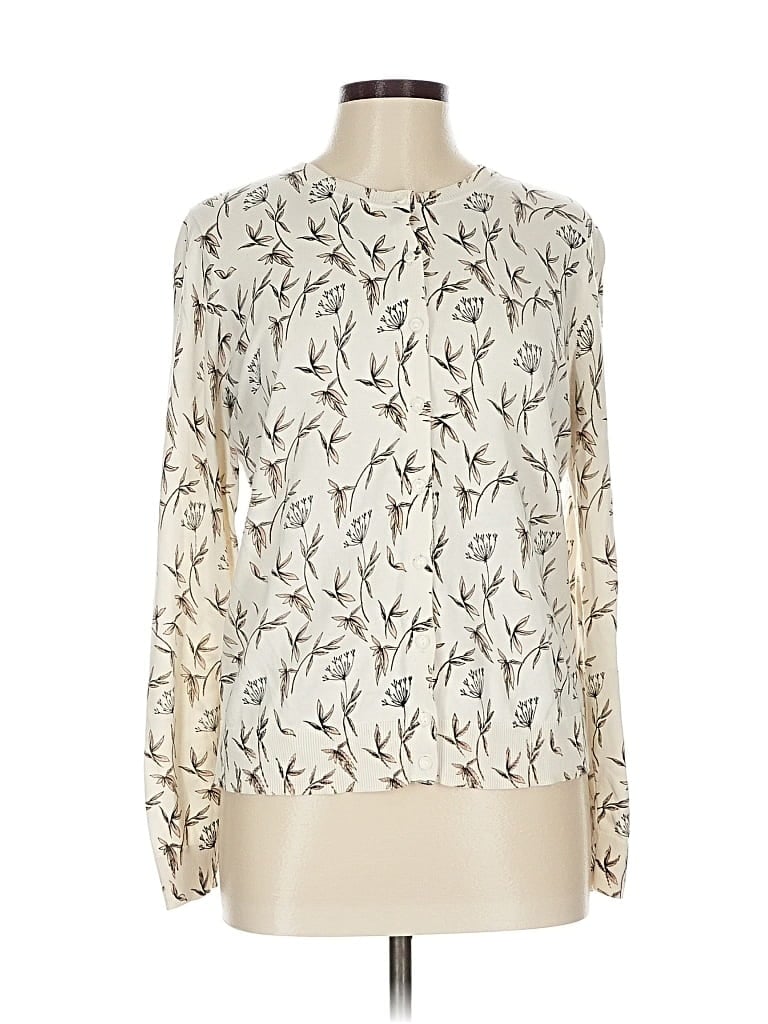 Pre-owned Ann Taylor Loft Pullover Sweater In White