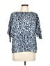 MICHAEL Michael Kors Animal Print Blue 3/4 Sleeve Blouse Size L - photo 1