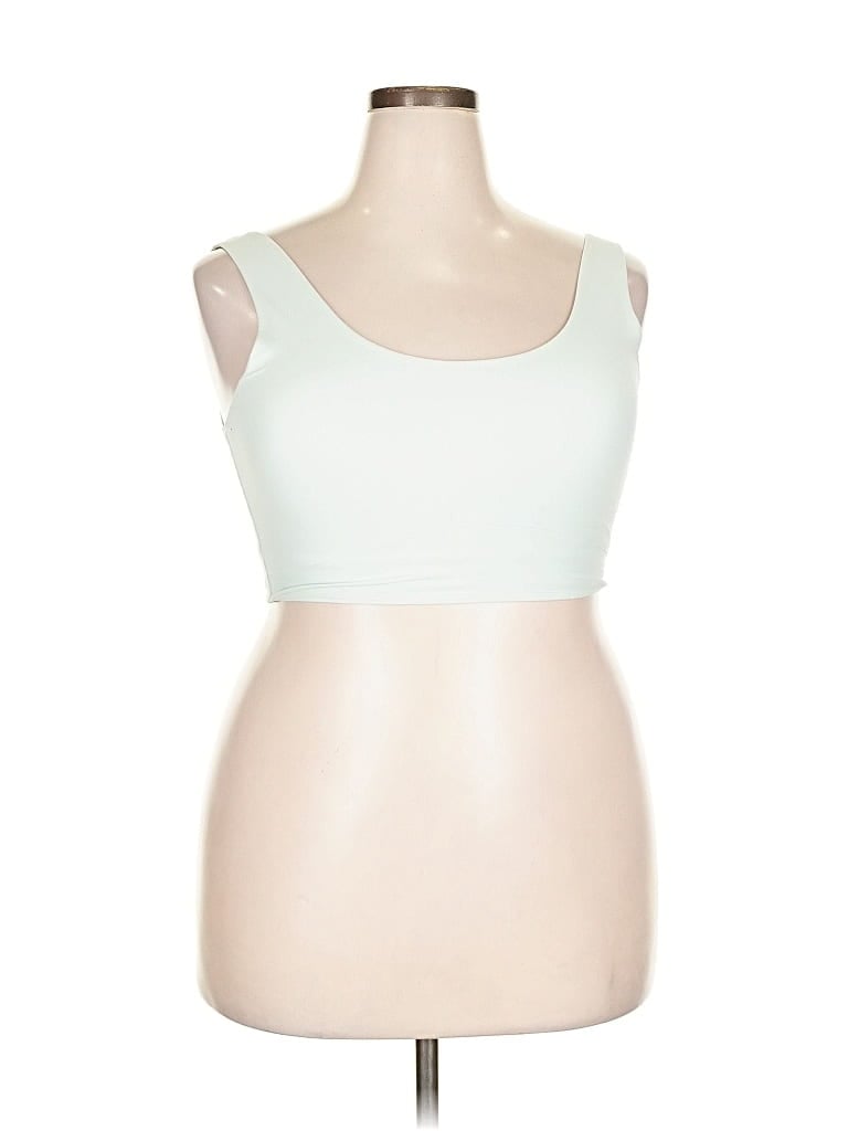 ALL IN MOTION Pre-owned Tank Top Ivory Strapless Neckline Tops In White