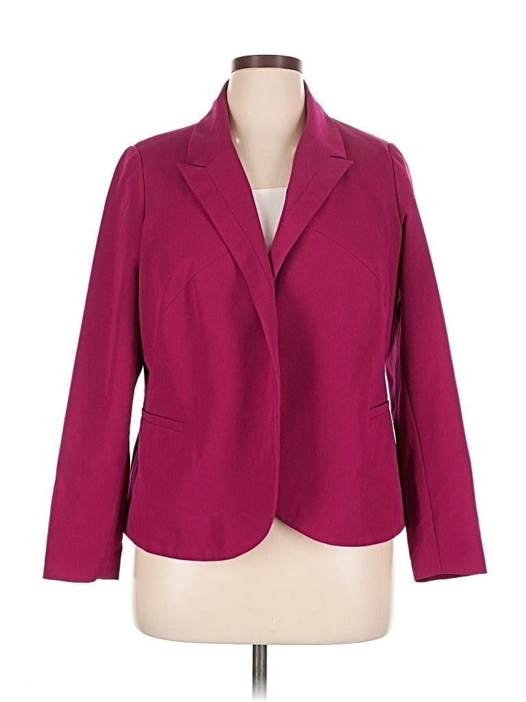 Pre-owned Worthington Blazer Jacket In Burgundy