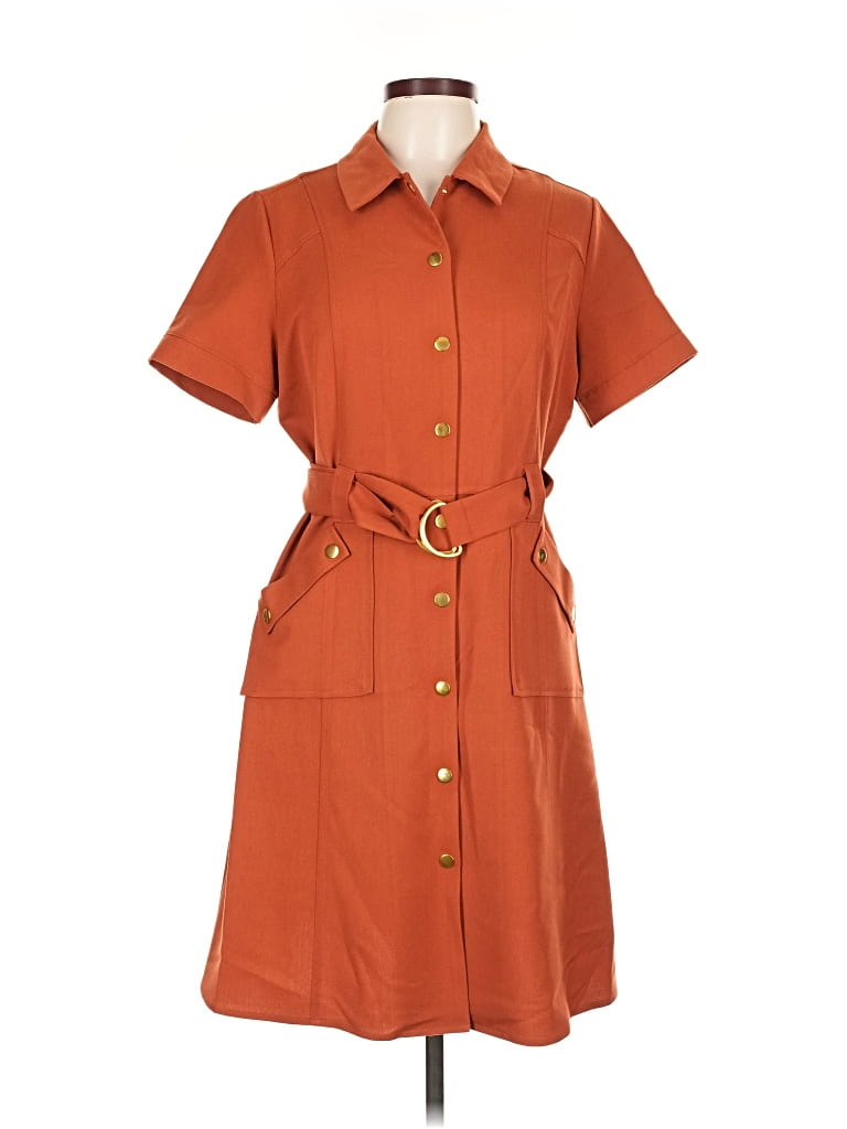 Pre-owned Sharagano Casual Dress In Orange