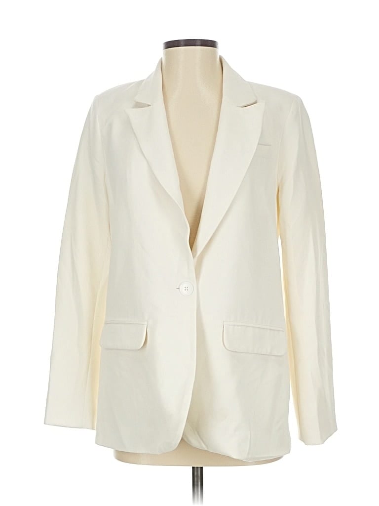 Pre-owned Vince Camuto Blazer Jacket In White