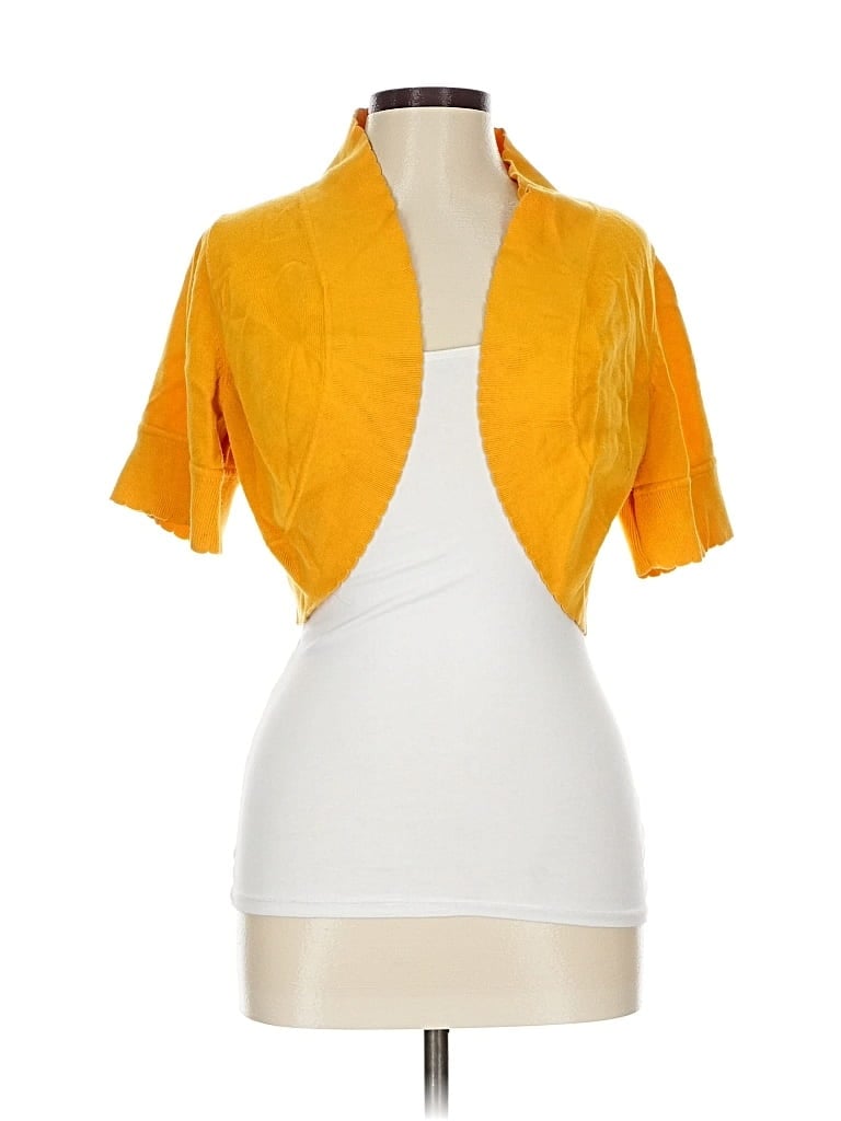 Pre-owned Jessica London Cardigan Sweater In Yellow