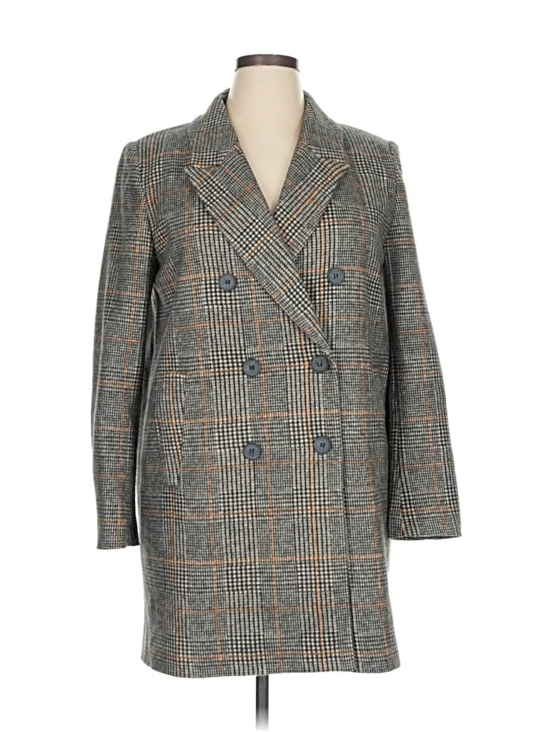 Pre-owned Zara Coat In Gray