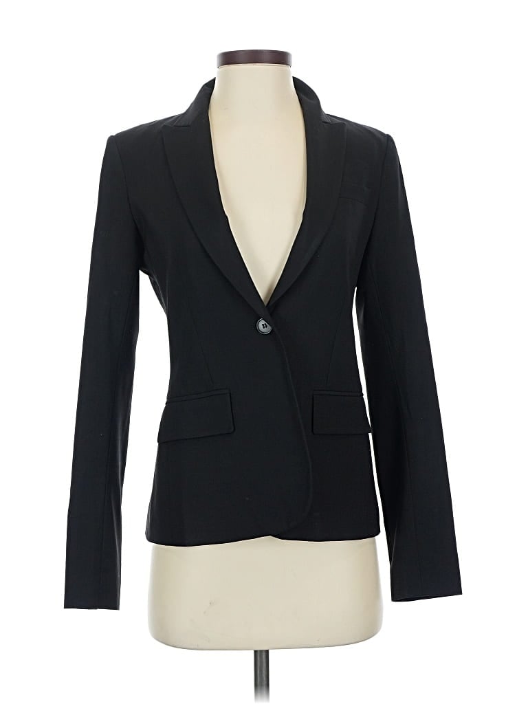 Pre-owned Theory Wool Blazer Jacket In Black
