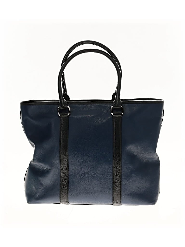Pre-owned Coach Factory Leather Tote Bag In Blue