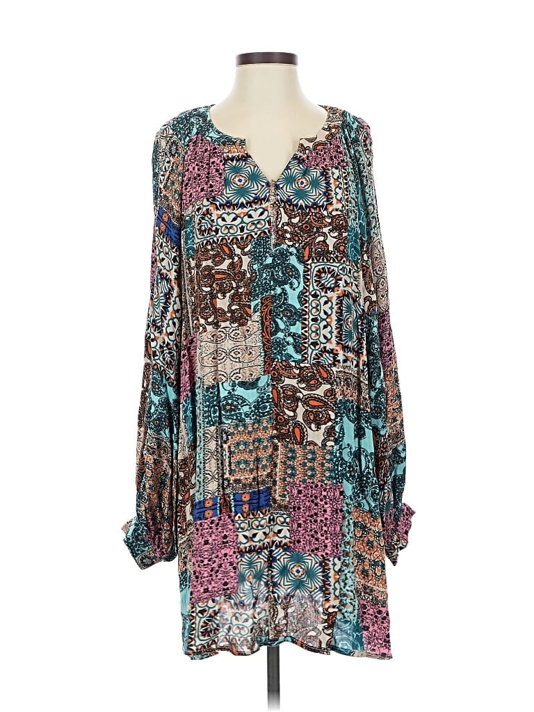 Pre-owned Umgee Long Sleeve Blouse In Blue