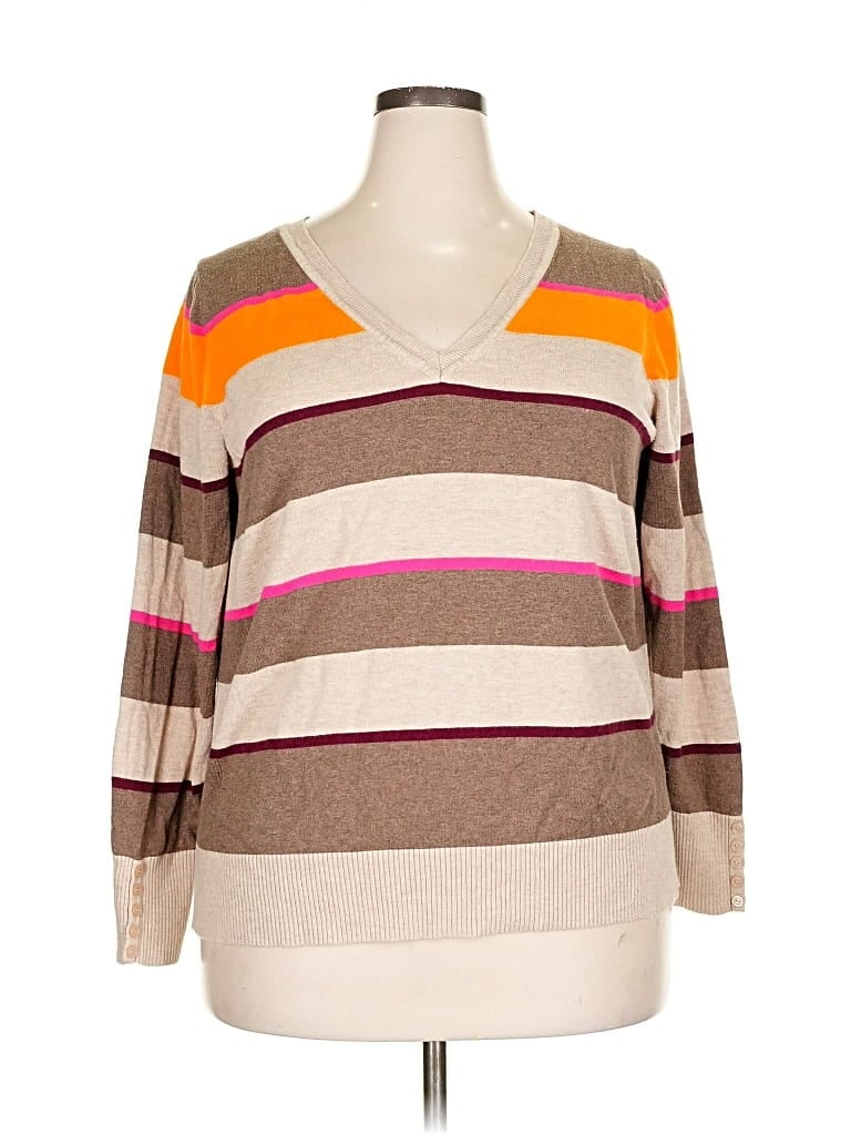 Pre-owned Lane Bryant Pullover Sweater In Brown