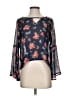 Chic Happens 100% Polyester Blue 3/4 Sleeve Blouse Size S - photo 1