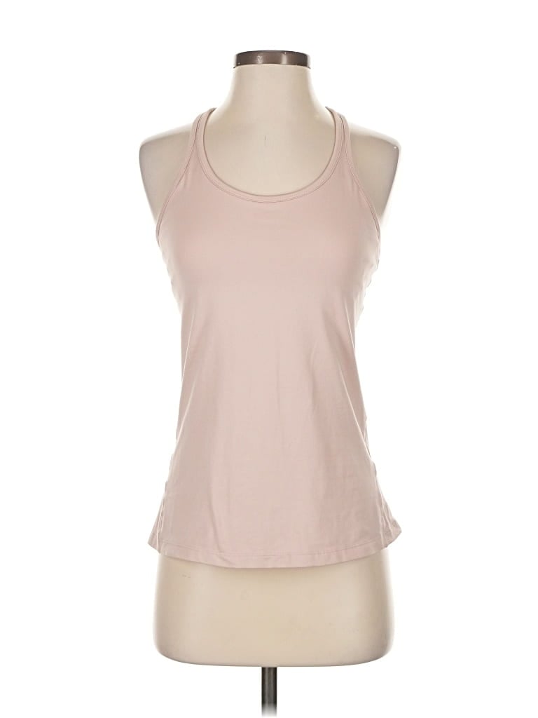 Pre-owned Manduka Tank Top Pink Halter Neckline Tops