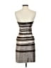 BCBGMAXAZRIA 100% Polyester Stripes Gray Cocktail Dress Size 2 - photo 2
