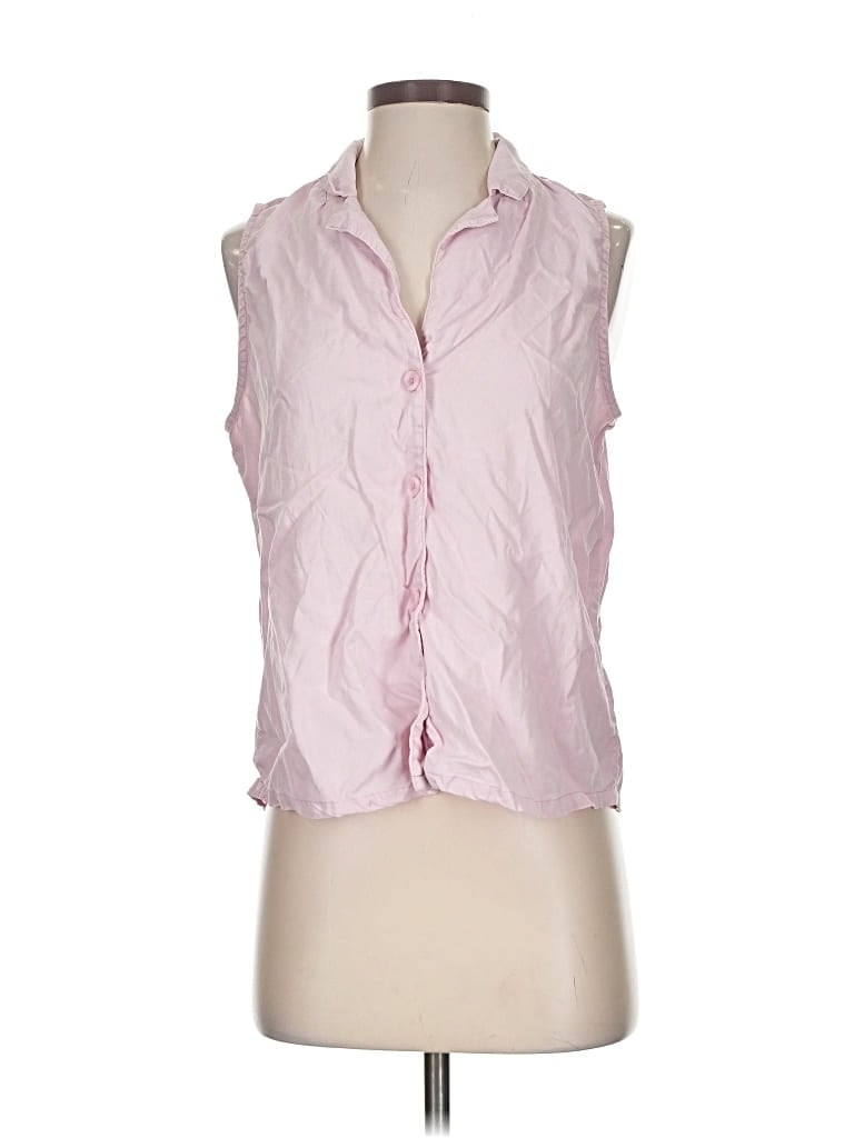 Pre-owned Bella Dahl Sleeveless Button Down Shirt In Pink