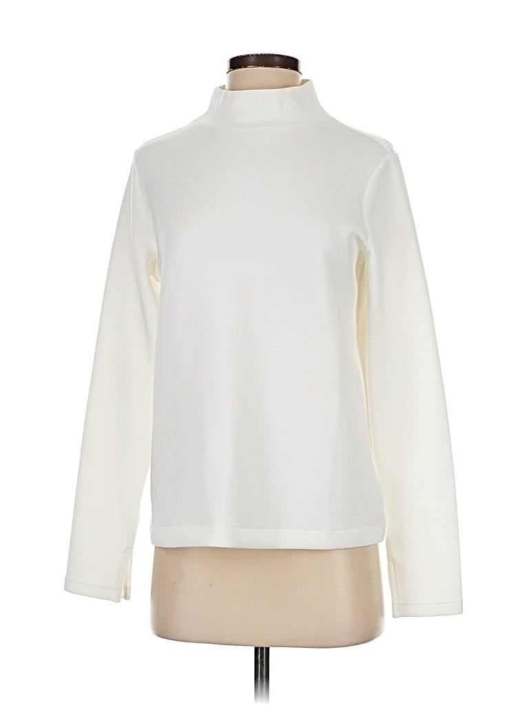 Pre-owned Spanx Turtleneck Sweater In White