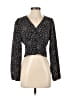 Levi's 100% Polyester Polka Dots Black Long Sleeve Blouse Size S - photo 1