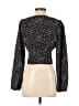Levi's 100% Polyester Polka Dots Black Long Sleeve Blouse Size S - photo 2