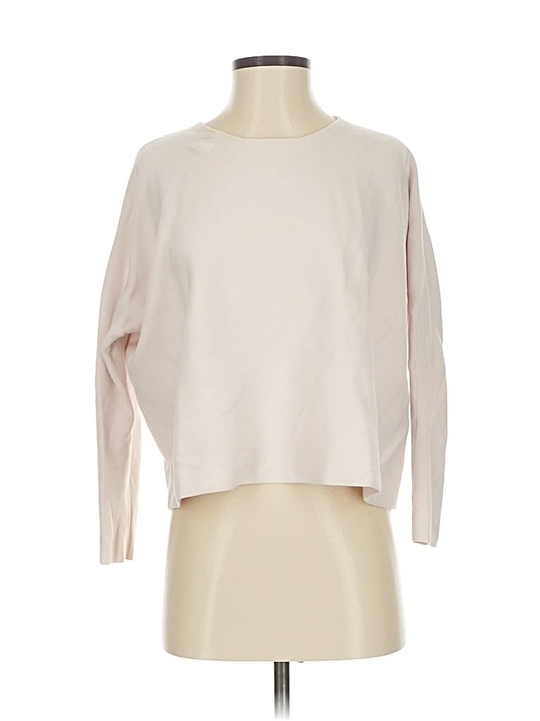 Pre-owned Maje Long Sleeve T-shirt In White