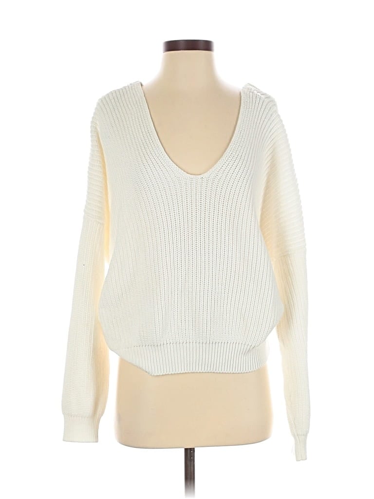Forever 21 Pullover Sweater In White