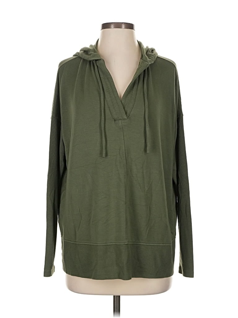 Pre-owned Lou & Grey Pullover Hoodie In Green