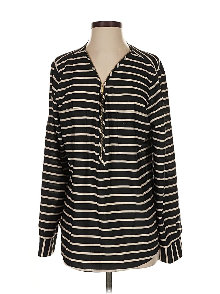 Pre-owned Calvin Klein Long Sleeve Blouse In Brown