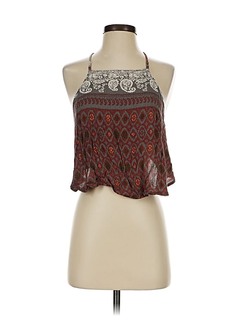 INTIMATELY BY FREE PEOPLE Pre-owned Tank Top Brown Halter Neckline Tops