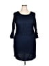 R&K 100% Polyester Blue Casual Dress Size 18 - photo 1