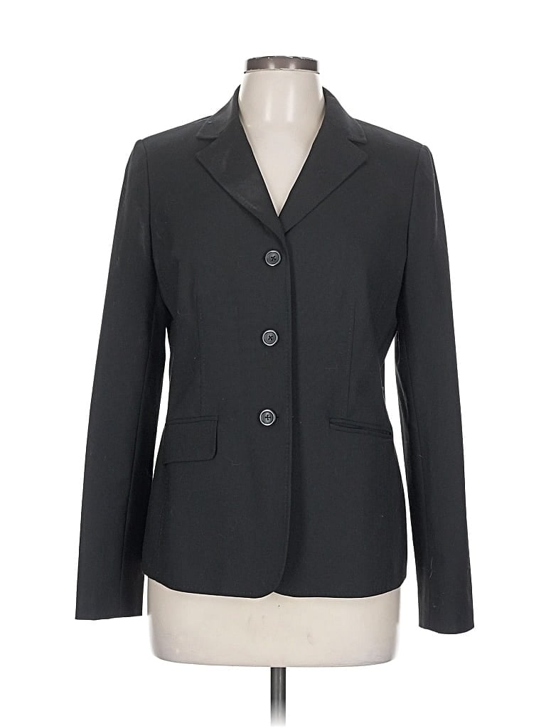 Pre-owned Lands' End Wool Blazer Jacket In Gray