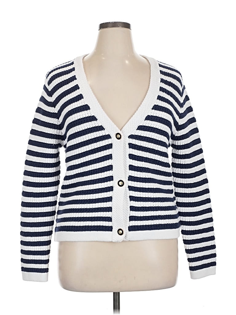 Pre-owned J.crew Factory Store Cardigan Sweater In White