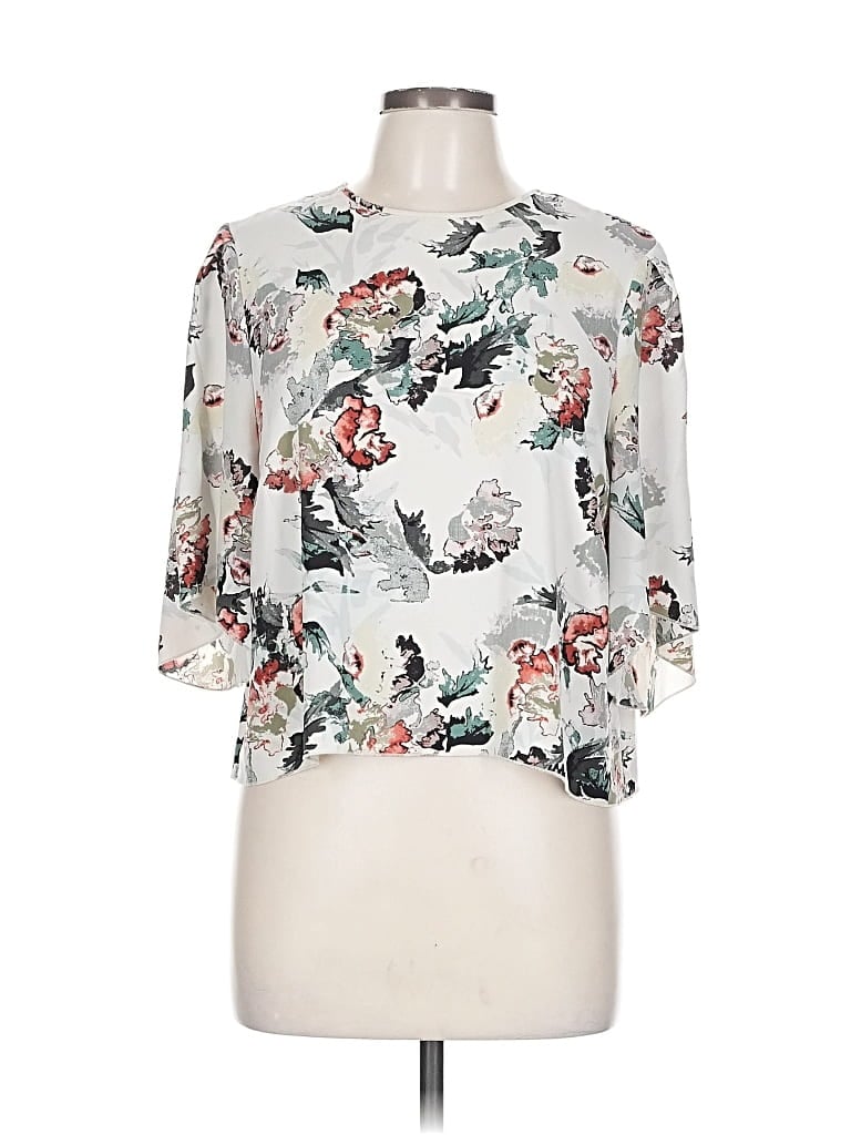 Pre-owned Wilfred 3/4 Sleeve Blouse In Gray