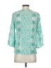RUBY YAYA 100% Cotton Teal 3/4 Sleeve Blouse Size XS - photo 2