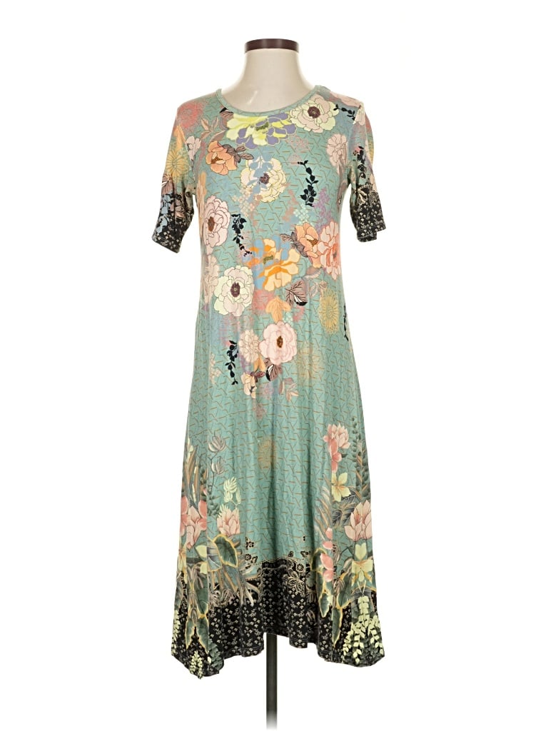 Pre-owned Johnny Was Casual Dress In Green