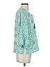 RUBY YAYA 100% Cotton Teal 3/4 Sleeve Blouse Size XS - photo 4