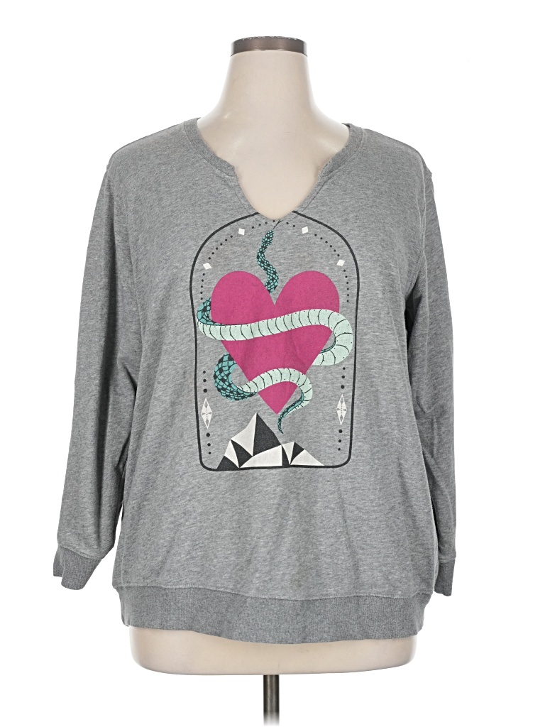 Pre-owned Torrid Pullover Sweater In Gray