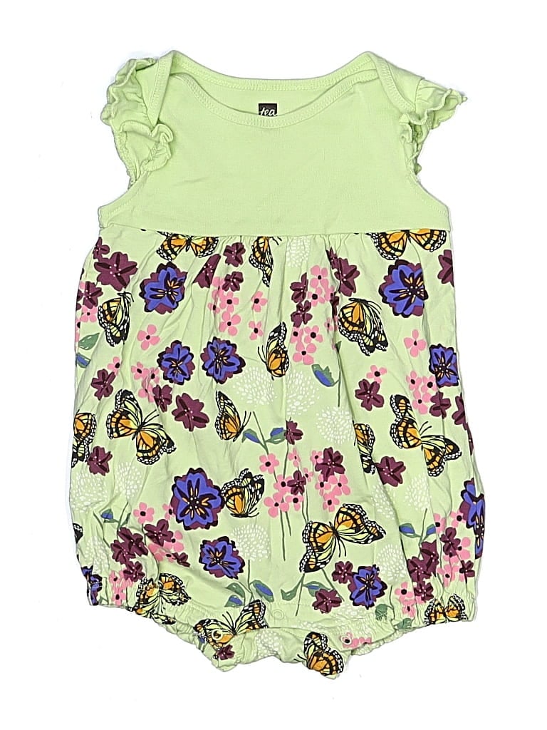 Pre-owned Tea Kids' Short Sleeve Outfit In Green