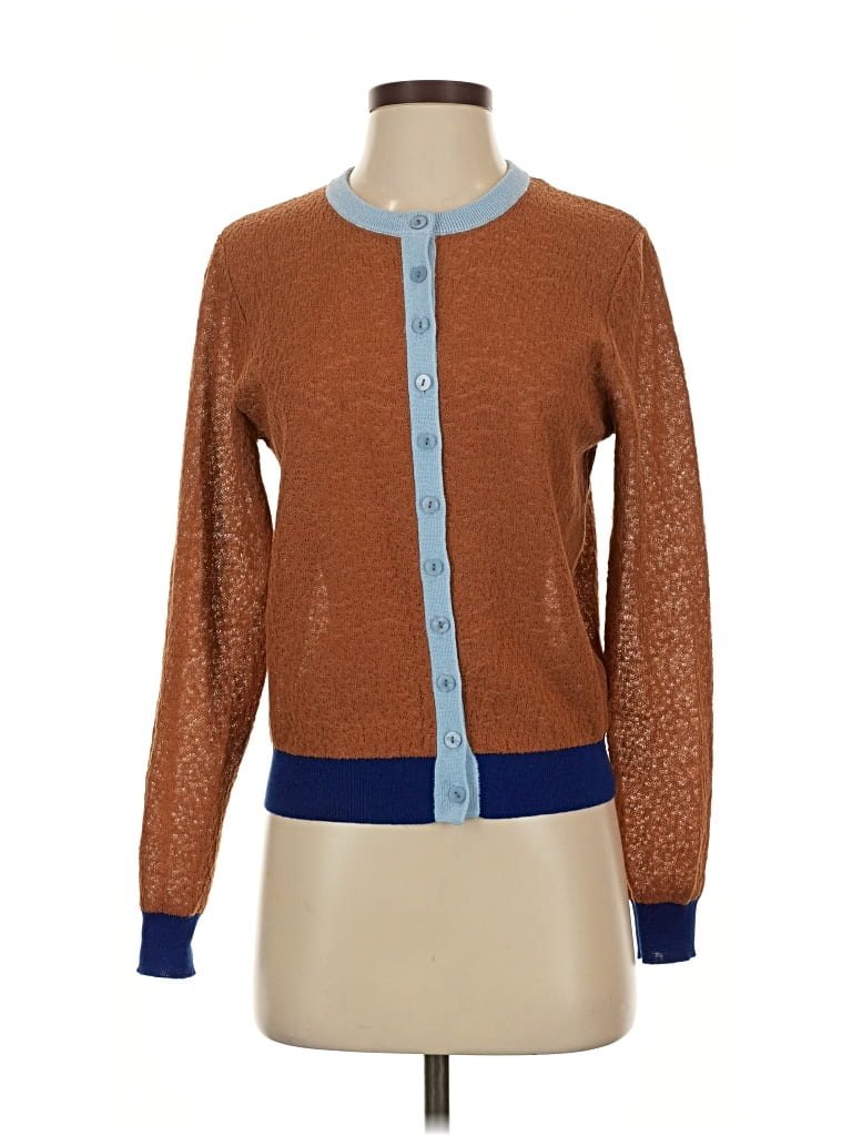 Pre-owned Zara Cardigan Sweater In Brown