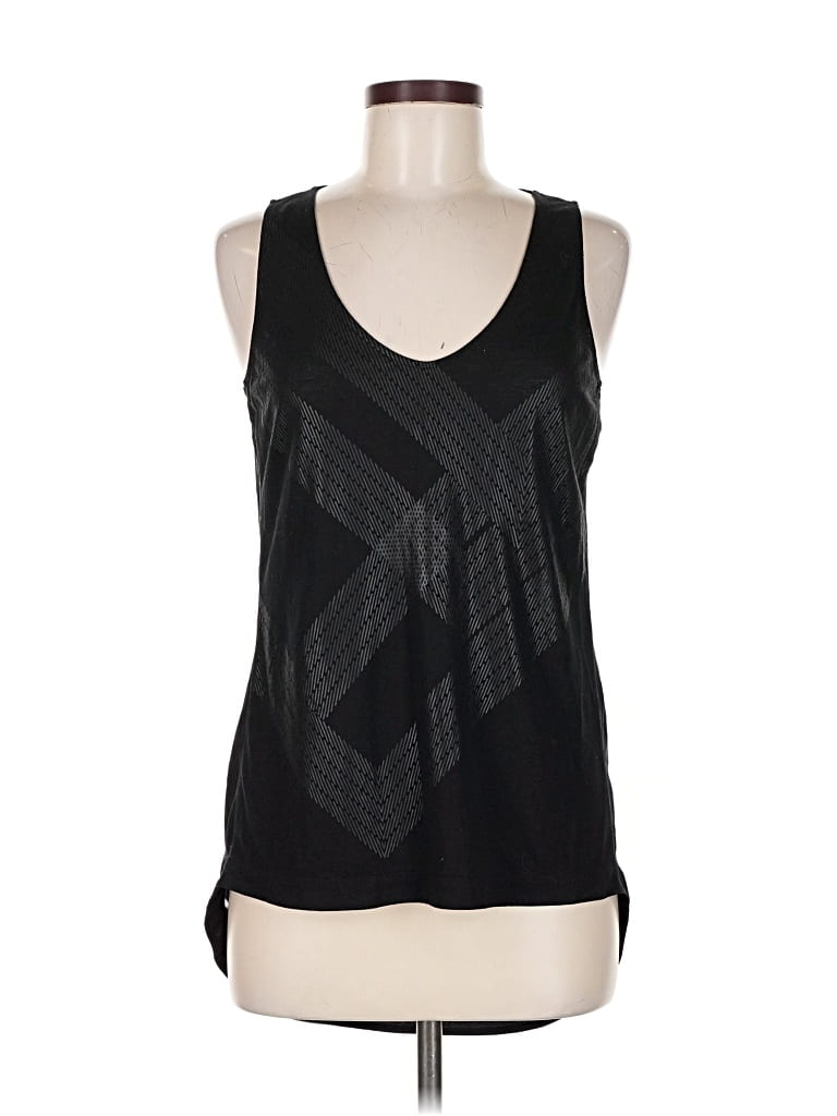 Pre-owned Armani Exchange Sleeveless Top Black Scoop Neck Tops