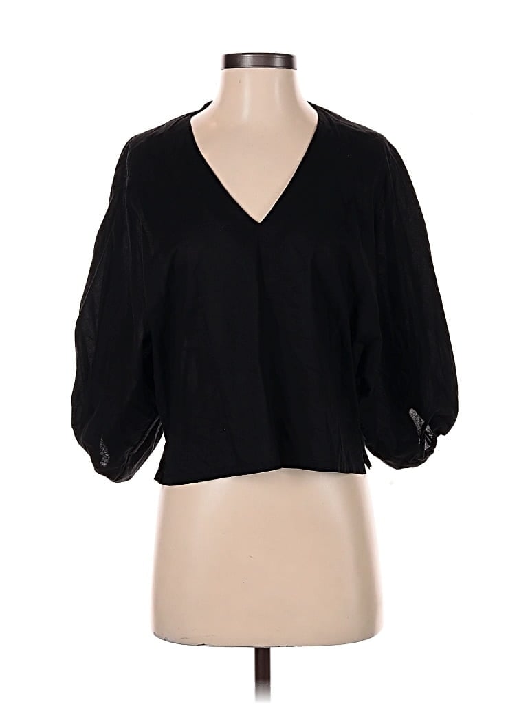 Pre-owned Modern Citizen 3/4 Sleeve Blouse In Black