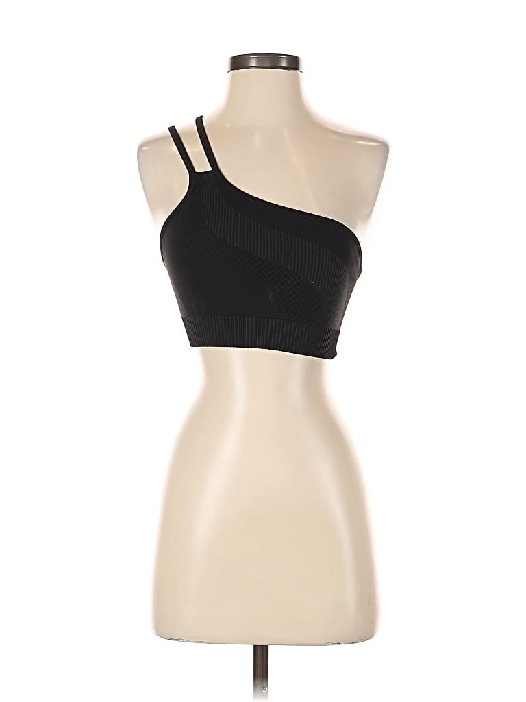 Pre-owned Fabletics Tank Top Black One Shoulder Neckline Tops