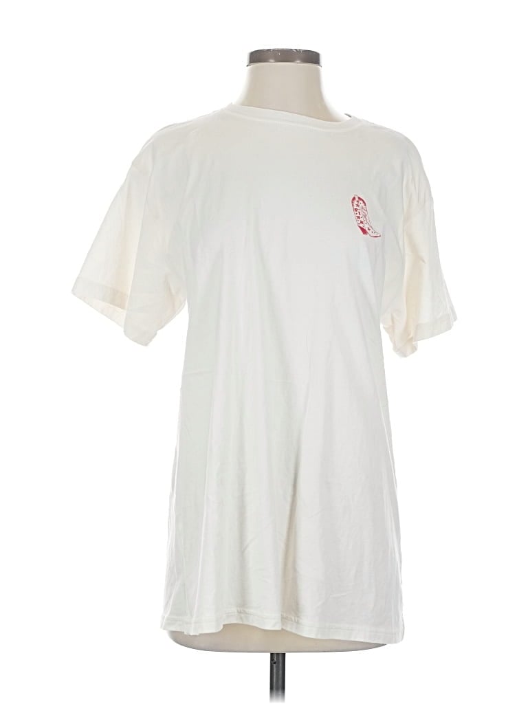 Pre-owned Victoria's Secret Pink Short Sleeve T-shirt In White
