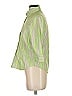 J. McLaughlin Stripes Green 3/4 Sleeve Button-Down Shirt Size 4 - photo 5