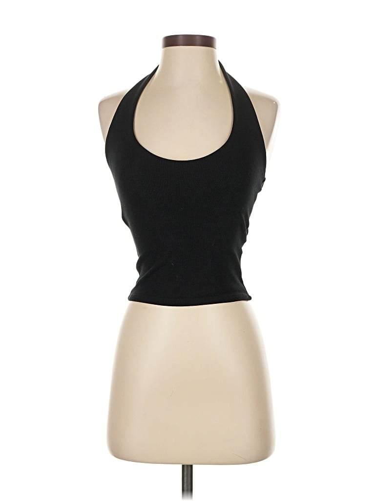 Pre-owned Zara Tank Top Black Halter Neckline Tops