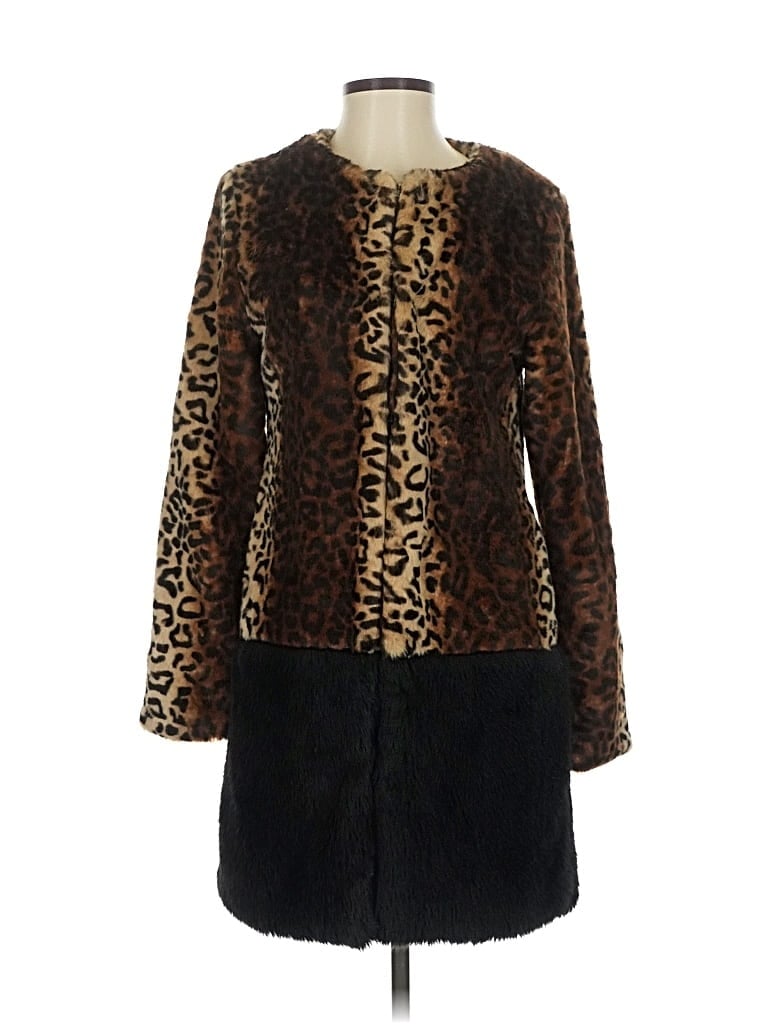Pre-owned Glamorous Faux Fur Jacket In Brown