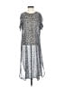 Vince Camuto 100% Polyester Animal Print Silver Casual Dress Size XS - photo 1
