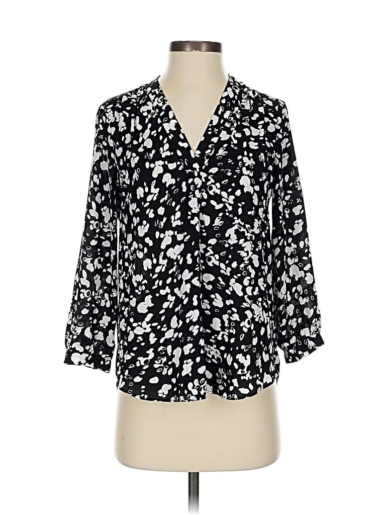 Pre-owned Vince Camuto 3/4 Sleeve Blouse In Black