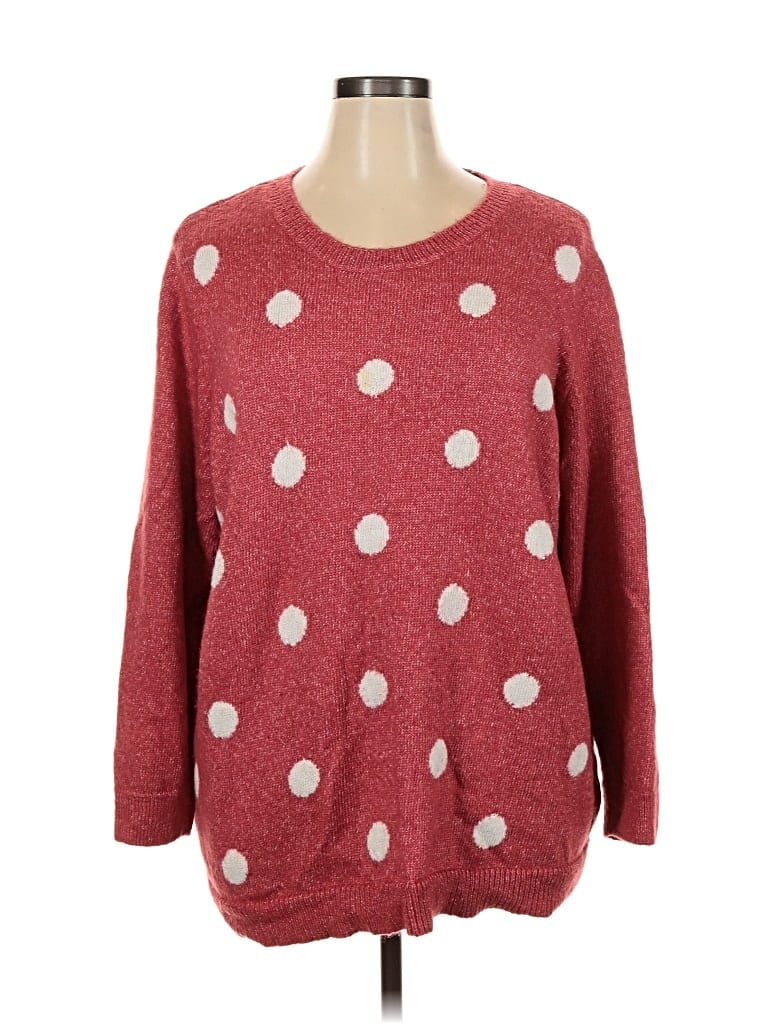 Pre-owned Cj Banks Pullover Sweater In Red