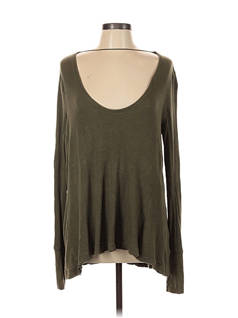 Pre-owned We The Free Long Sleeve T-shirt In Green