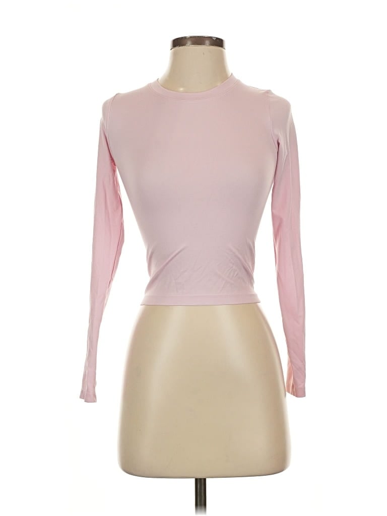 Pre-owned Aritzia Long Sleeve T-shirt In Pink