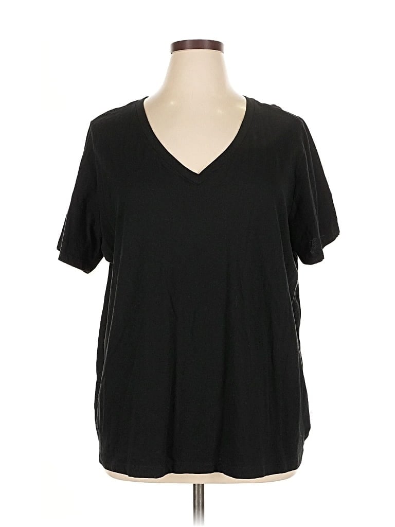Pre-owned Ava & Viv Short Sleeve T-shirt In Black
