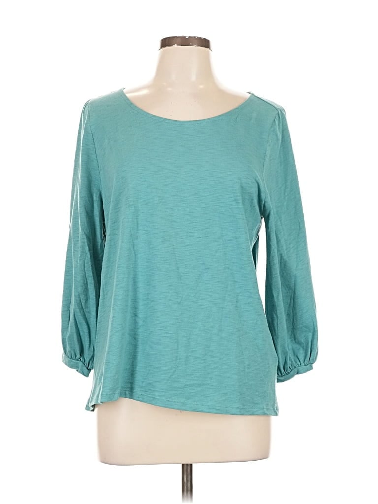 Pre-owned Soft Surroundings 3/4 Sleeve T-shirt In Blue