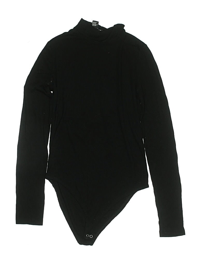 Pre-owned Forever 21 Bodysuit In Black